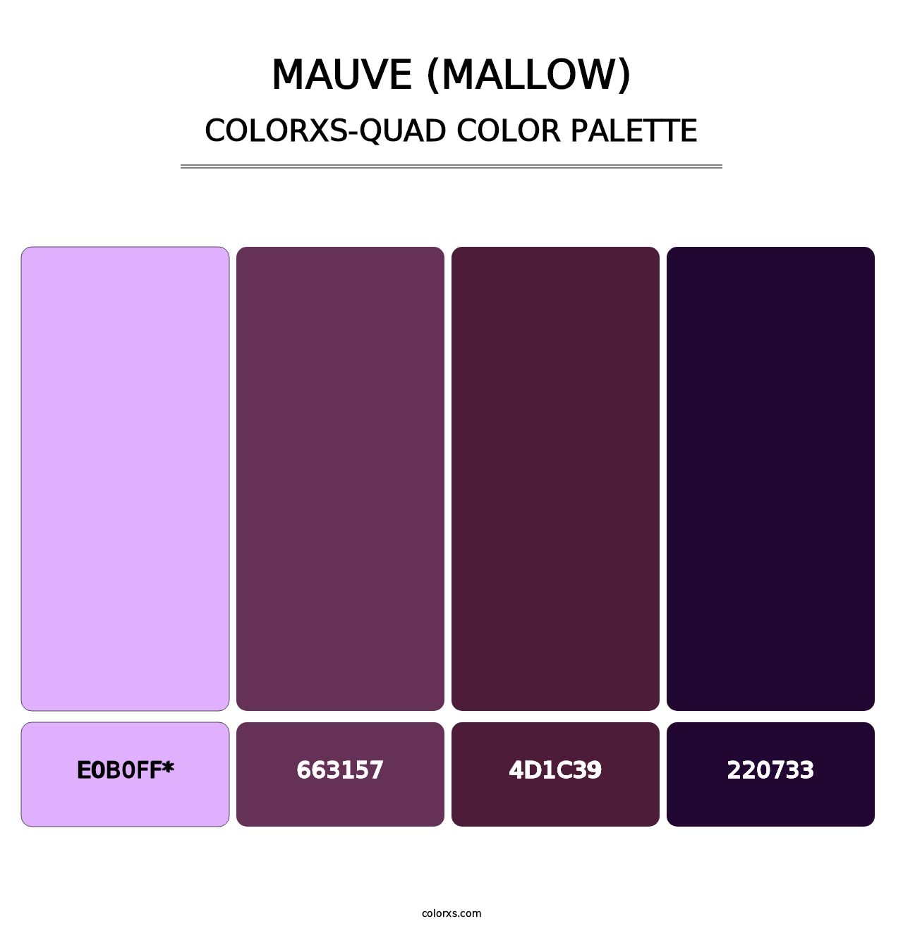 Mauve (Mallow) - Colorxs Quad Palette