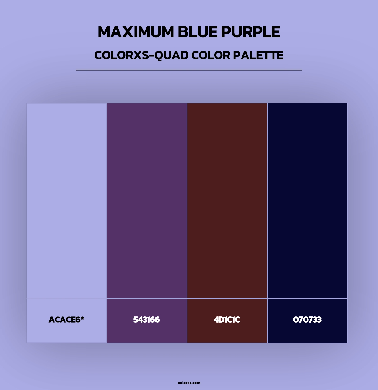 Maximum Blue Purple - Colorxs Quad Palette