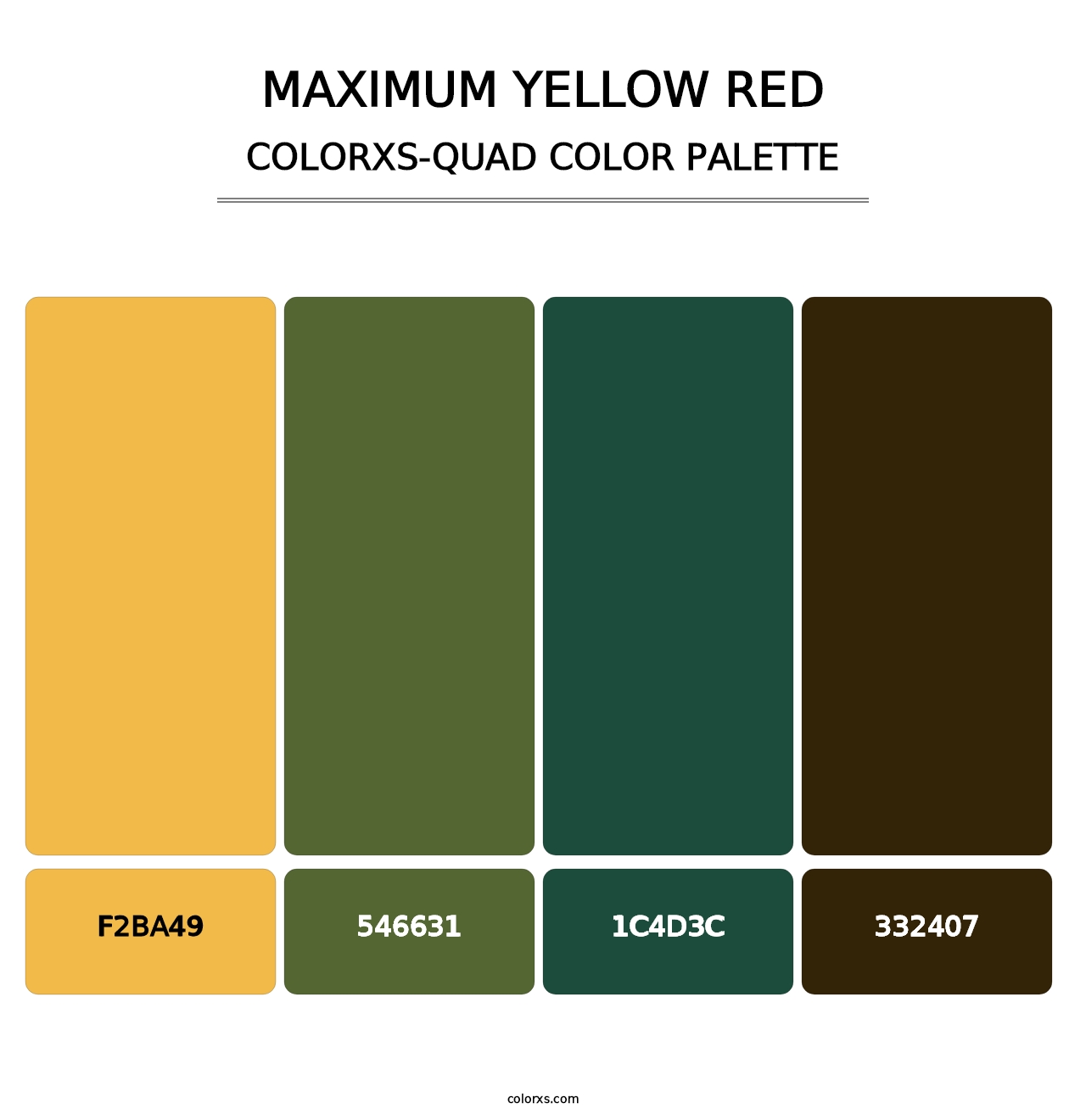Maximum Yellow Red - Colorxs Quad Palette