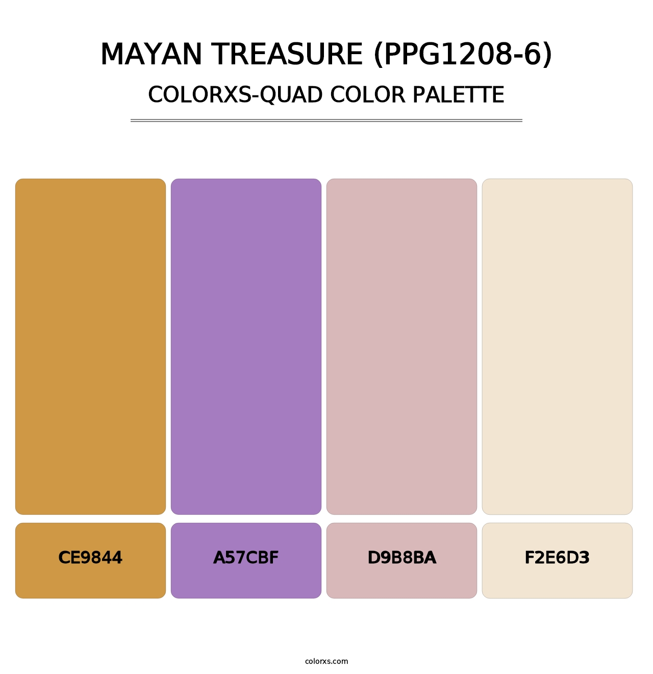 Mayan Treasure (PPG1208-6) - Colorxs Quad Palette