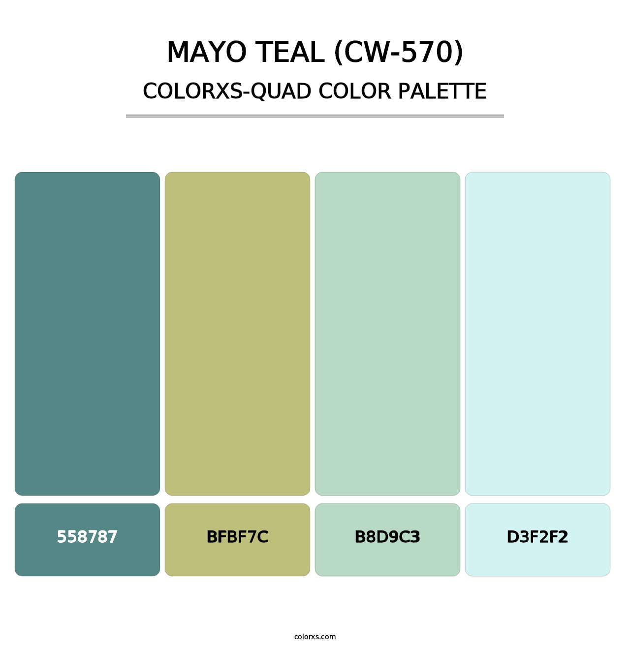 Mayo Teal (CW-570) - Colorxs Quad Palette