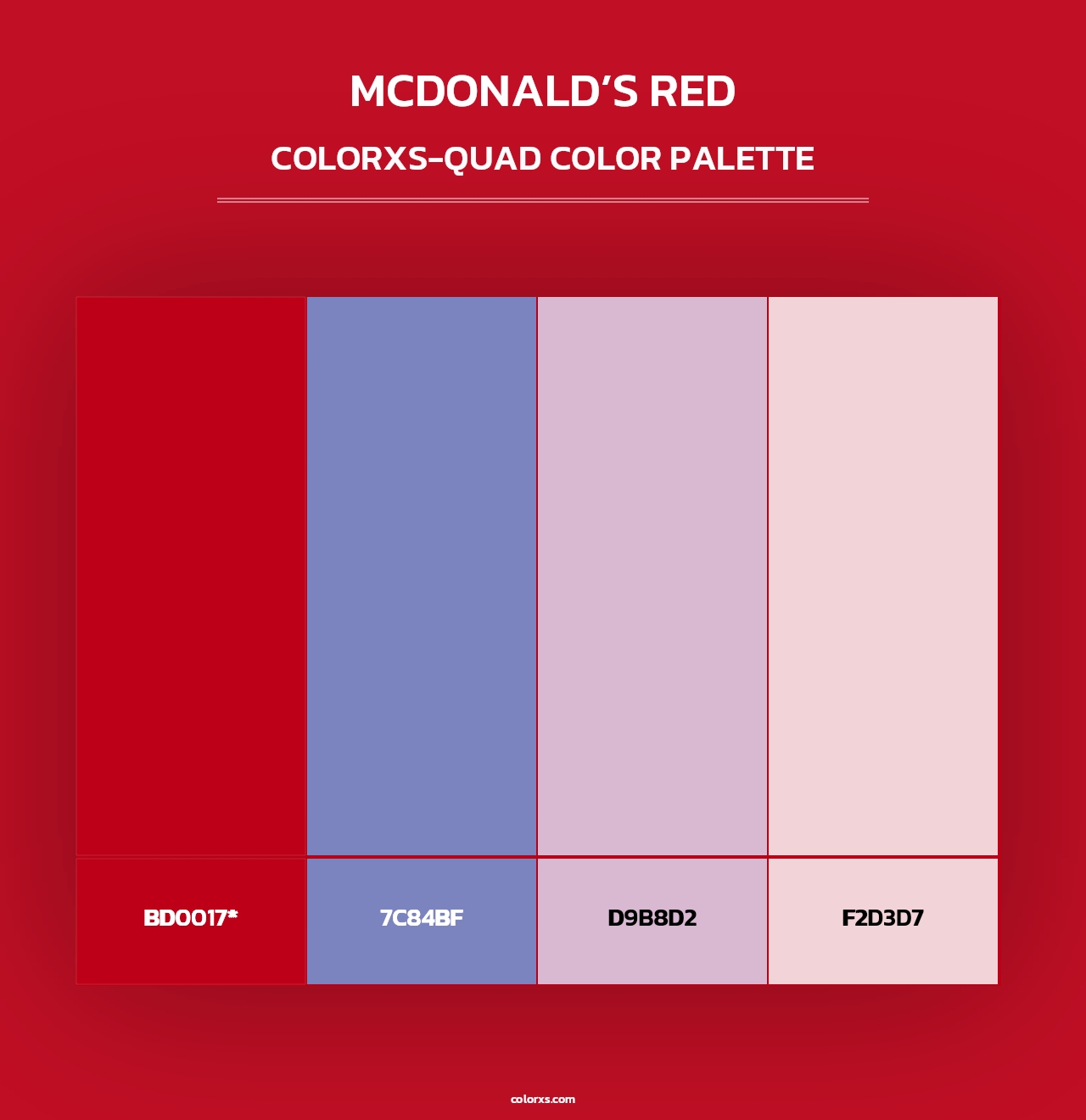 McDonald’s Red - Colorxs Quad Palette