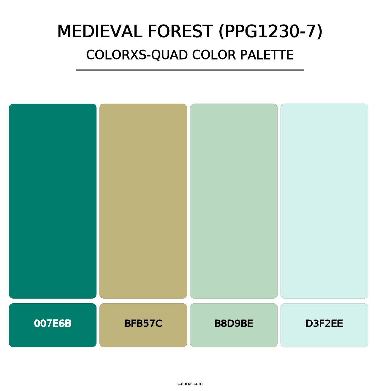 Medieval Forest (PPG1230-7) - Colorxs Quad Palette