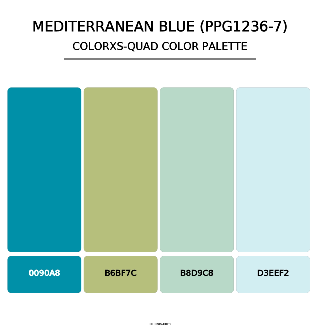 Mediterranean Blue (PPG1236-7) - Colorxs Quad Palette