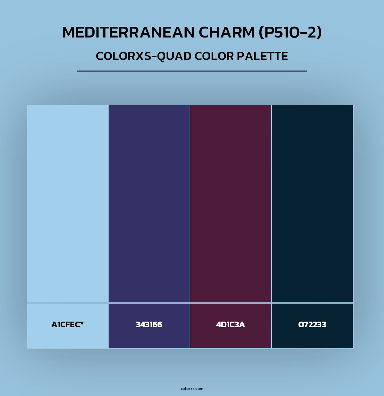 Mediterranean Charm (P510-2) - Colorxs Quad Palette