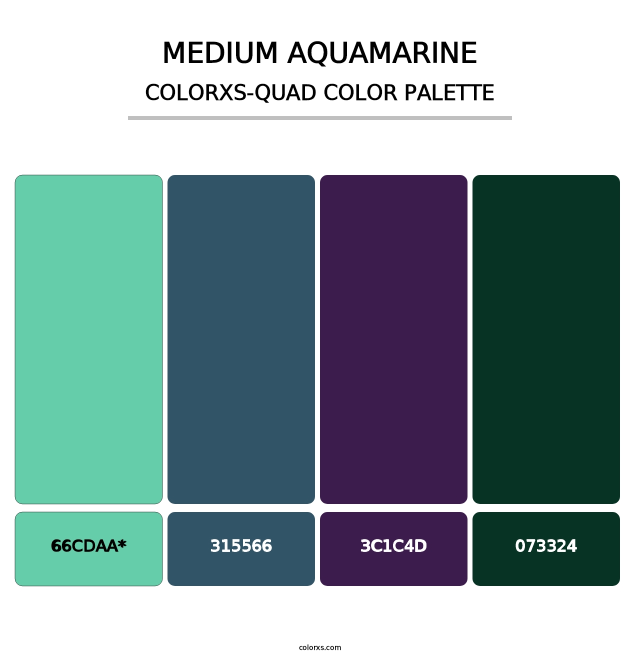 Medium Aquamarine - Colorxs Quad Palette