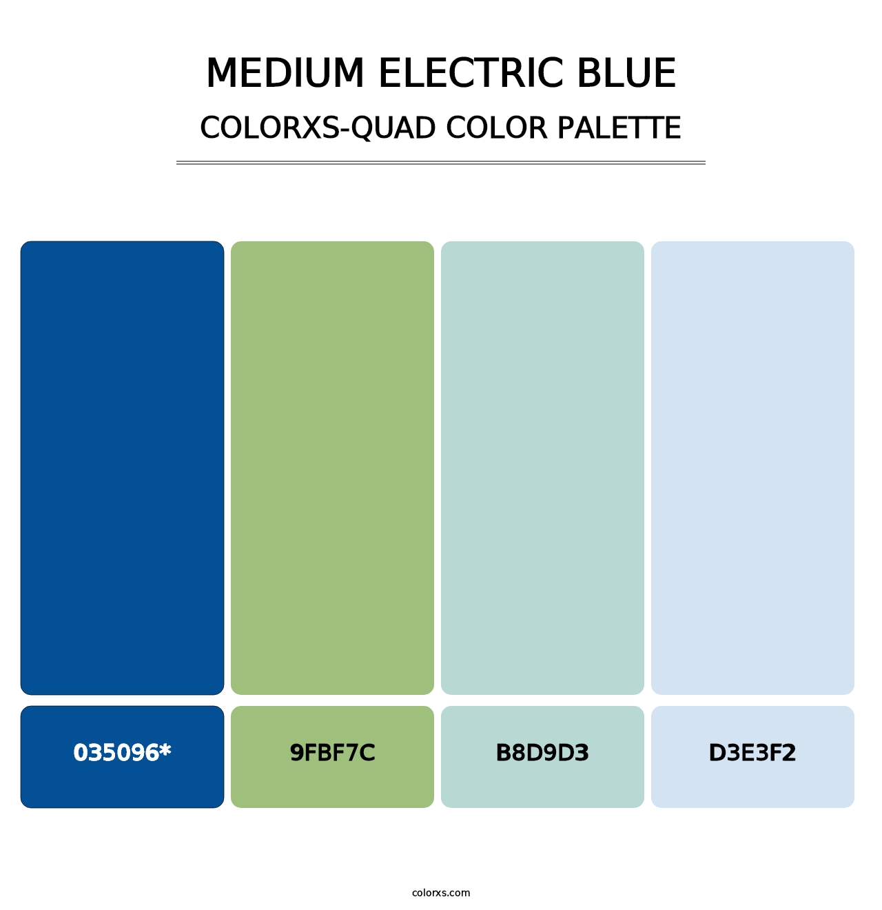 Medium Electric Blue - Colorxs Quad Palette