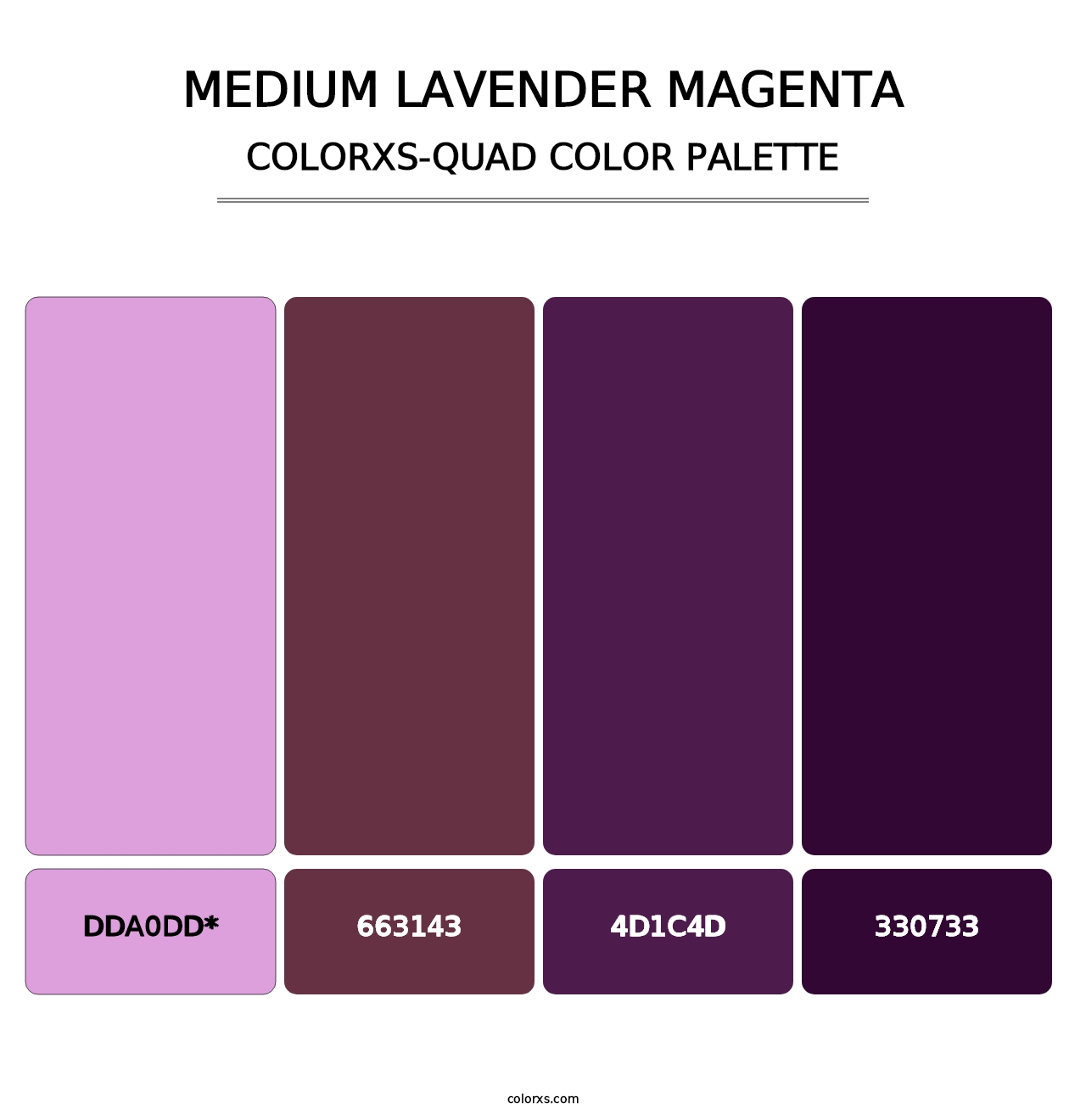 Medium Lavender Magenta - Colorxs Quad Palette