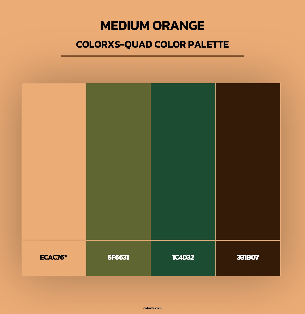 Medium Orange - Colorxs Quad Palette