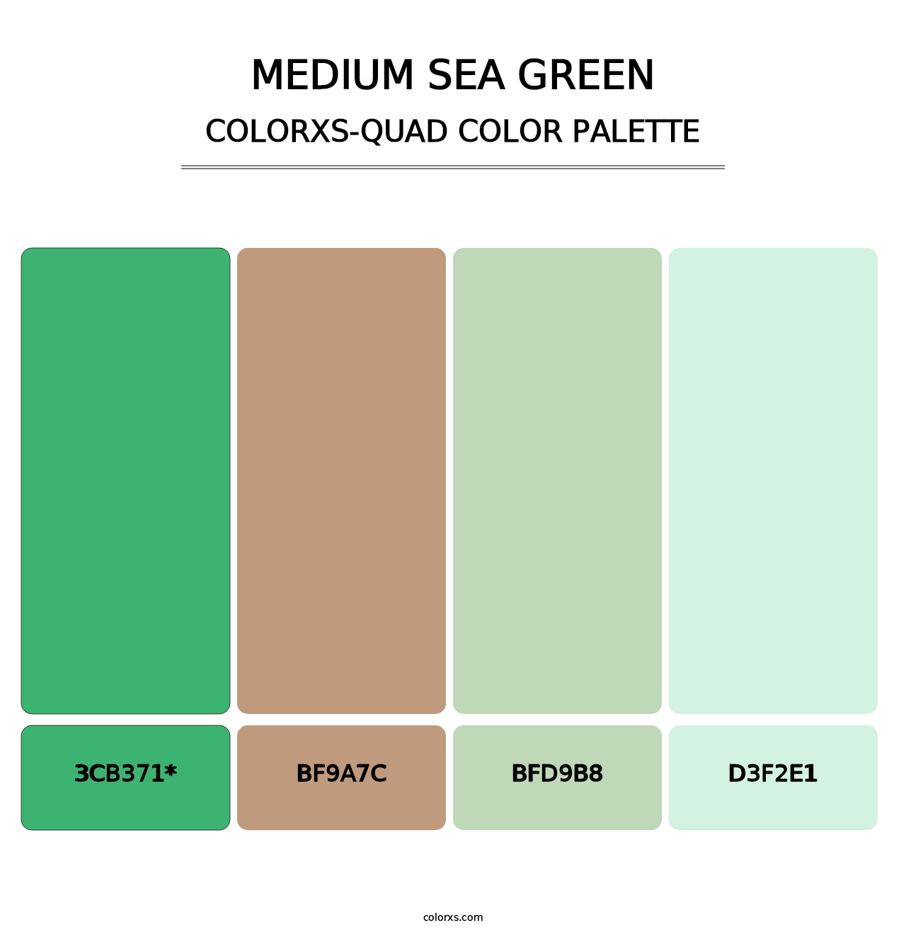 Medium Sea Green - Colorxs Quad Palette
