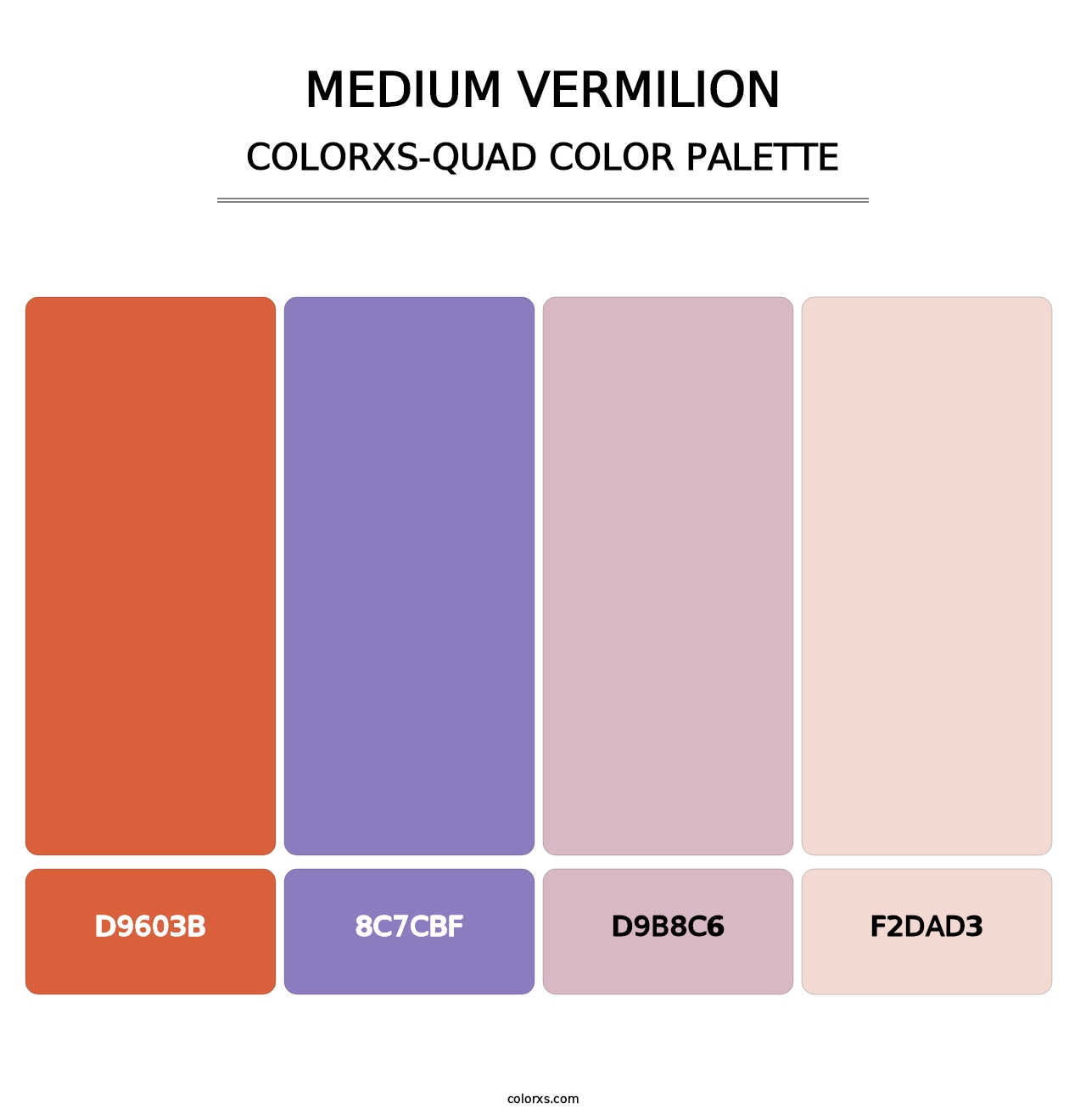Medium Vermilion - Colorxs Quad Palette