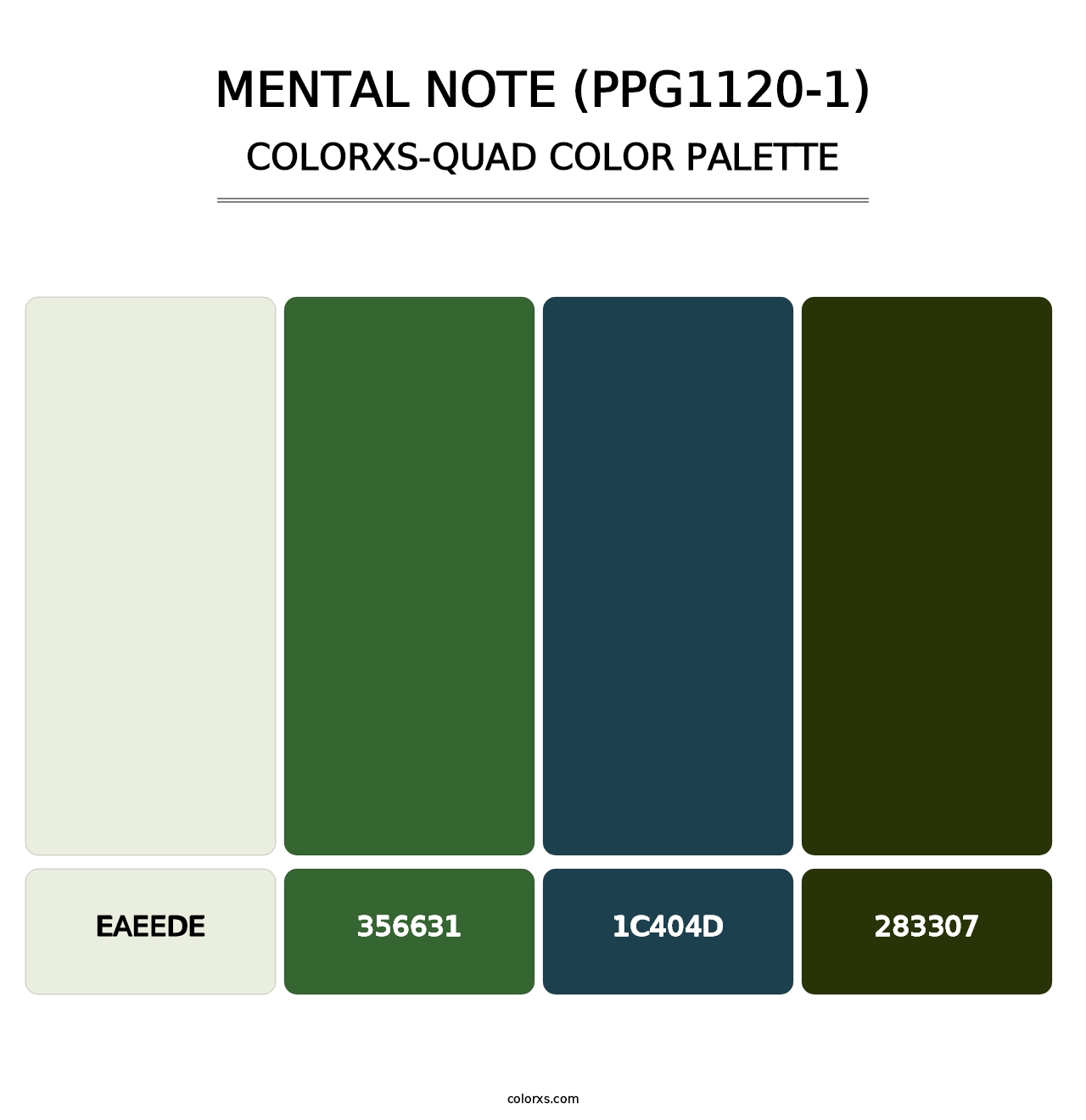 Mental Note (PPG1120-1) - Colorxs Quad Palette