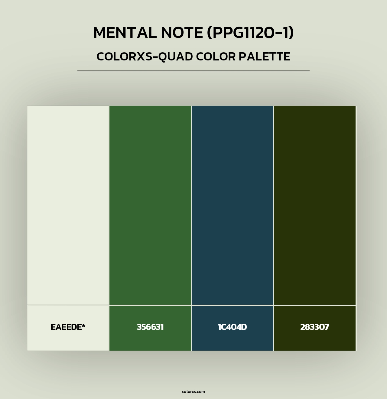 Mental Note (PPG1120-1) - Colorxs Quad Palette