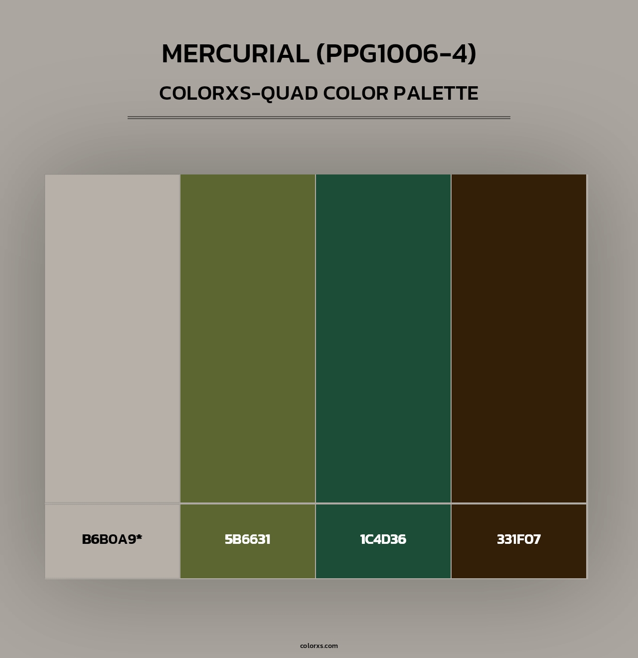 Mercurial (PPG1006-4) - Colorxs Quad Palette
