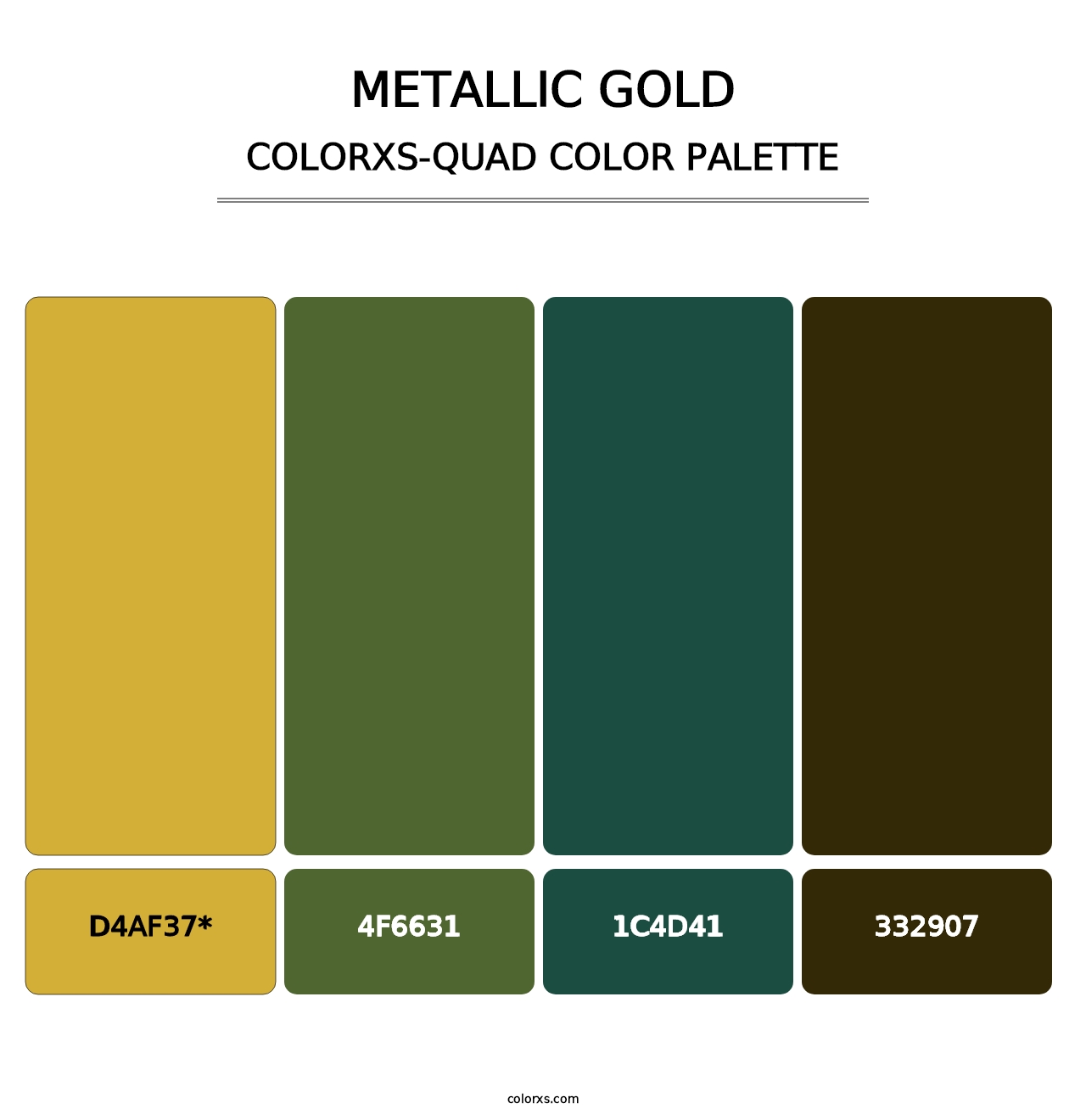 Metallic Gold - Colorxs Quad Palette
