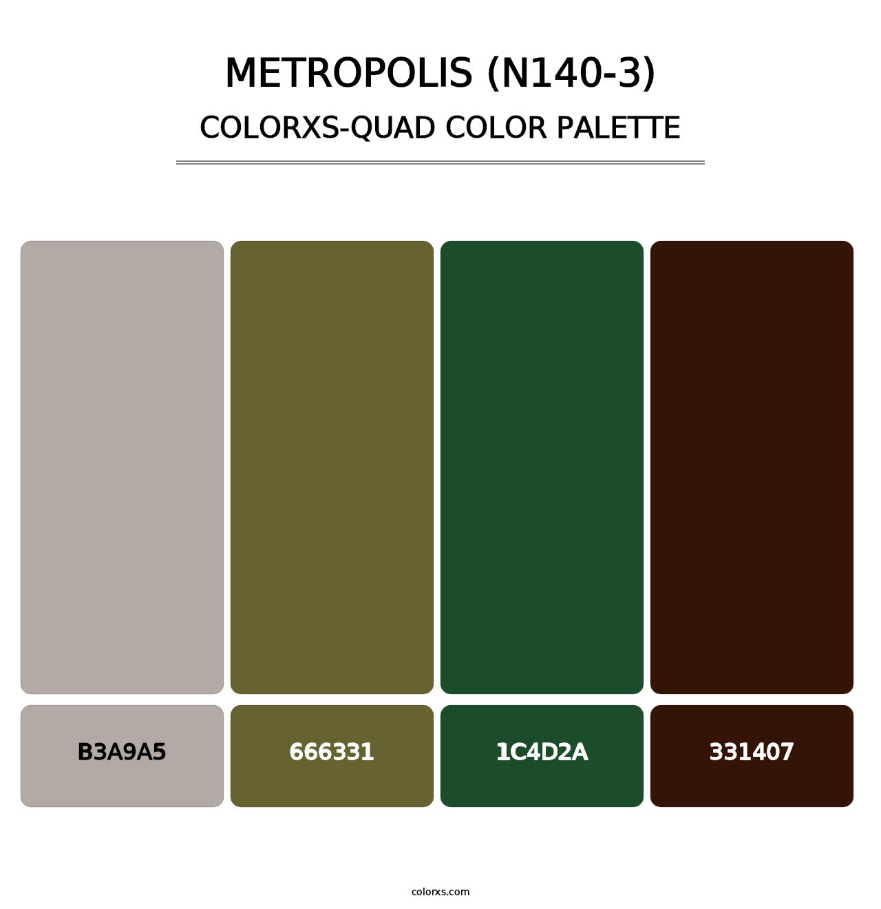 Metropolis (N140-3) - Colorxs Quad Palette