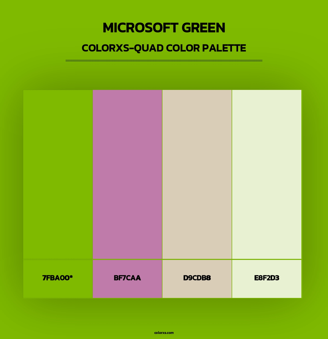 Microsoft Green - Colorxs Quad Palette