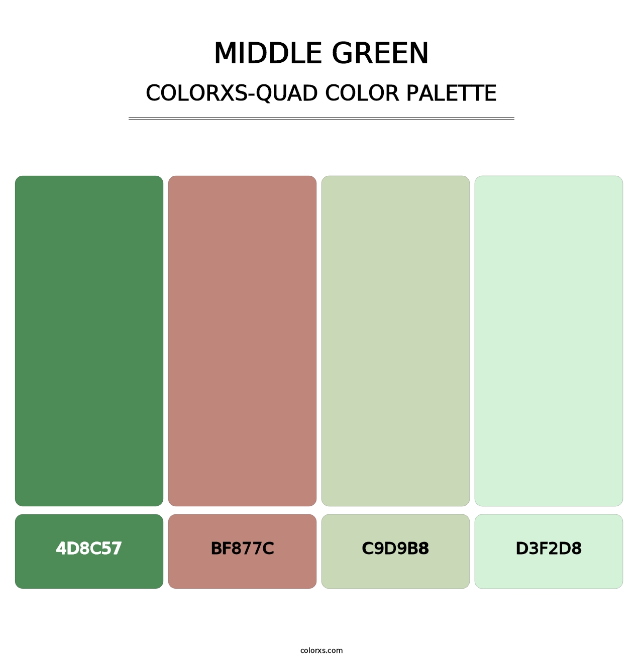 Middle Green - Colorxs Quad Palette