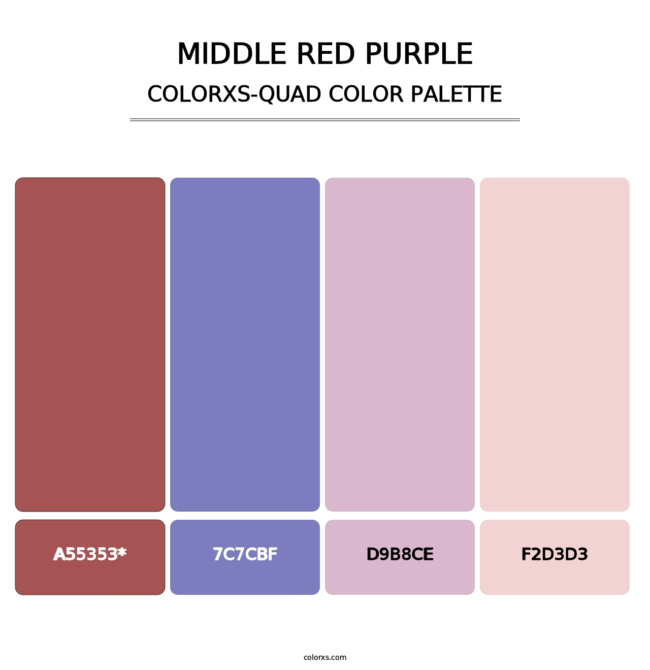 Middle Red Purple - Colorxs Quad Palette