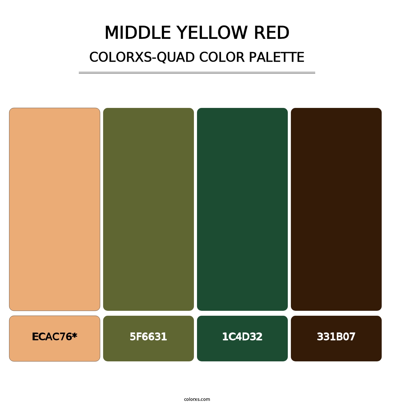 Middle Yellow Red - Colorxs Quad Palette