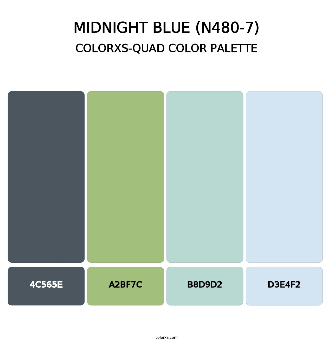 Midnight Blue (N480-7) - Colorxs Quad Palette