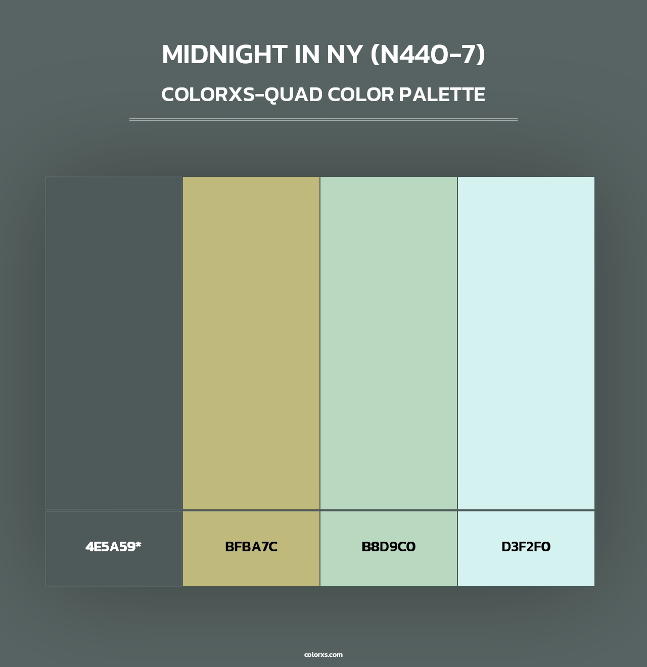 Midnight In Ny (N440-7) - Colorxs Quad Palette