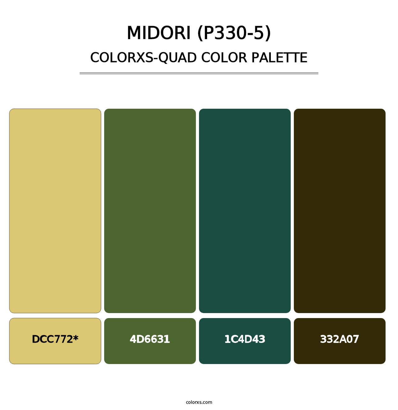 Midori (P330-5) - Colorxs Quad Palette