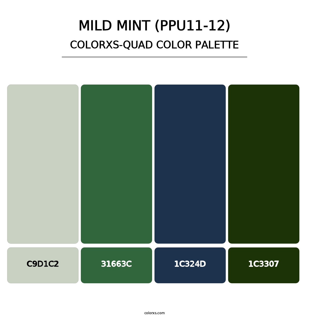 Mild Mint (PPU11-12) - Colorxs Quad Palette