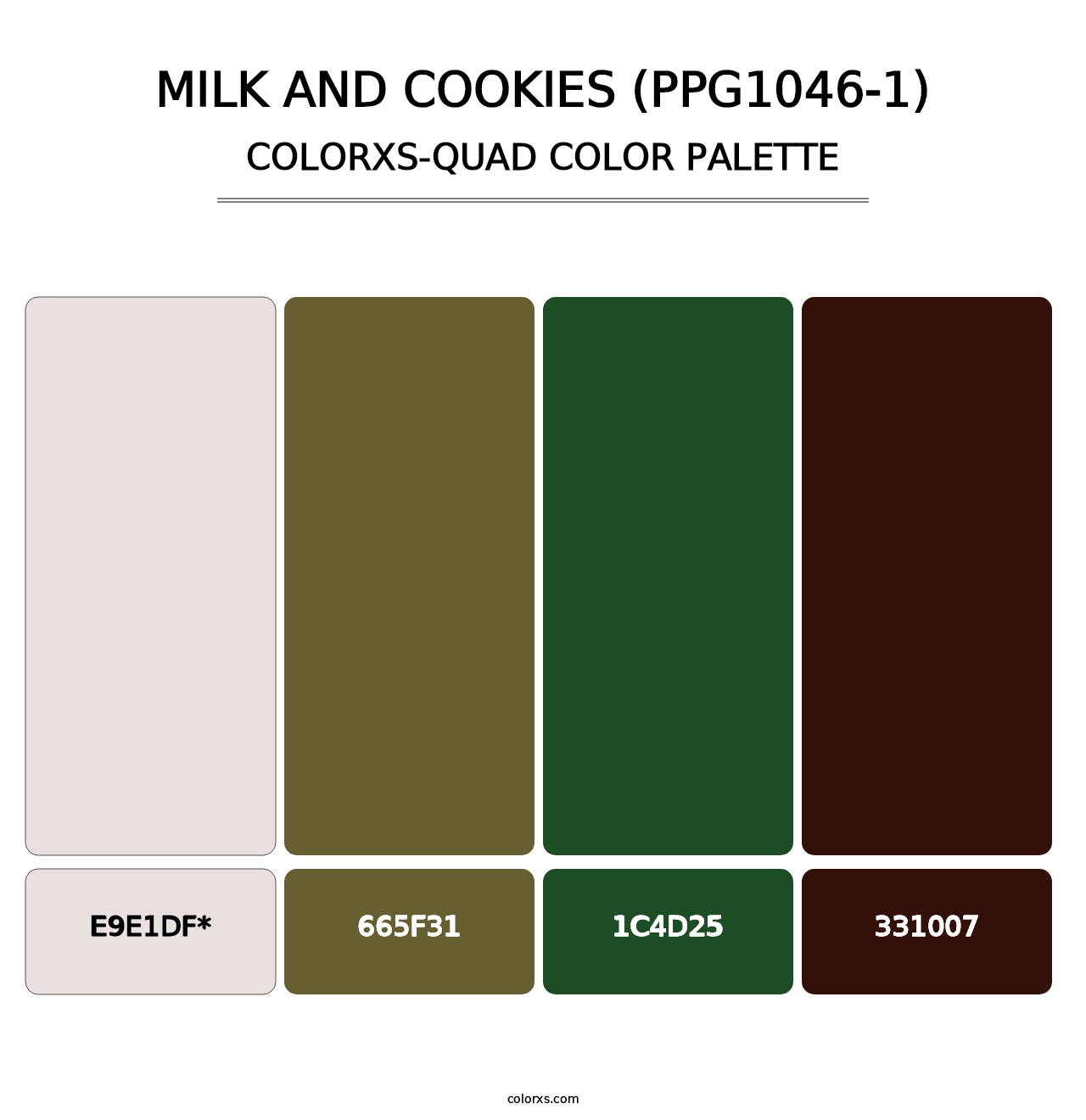 Milk And Cookies (PPG1046-1) - Colorxs Quad Palette