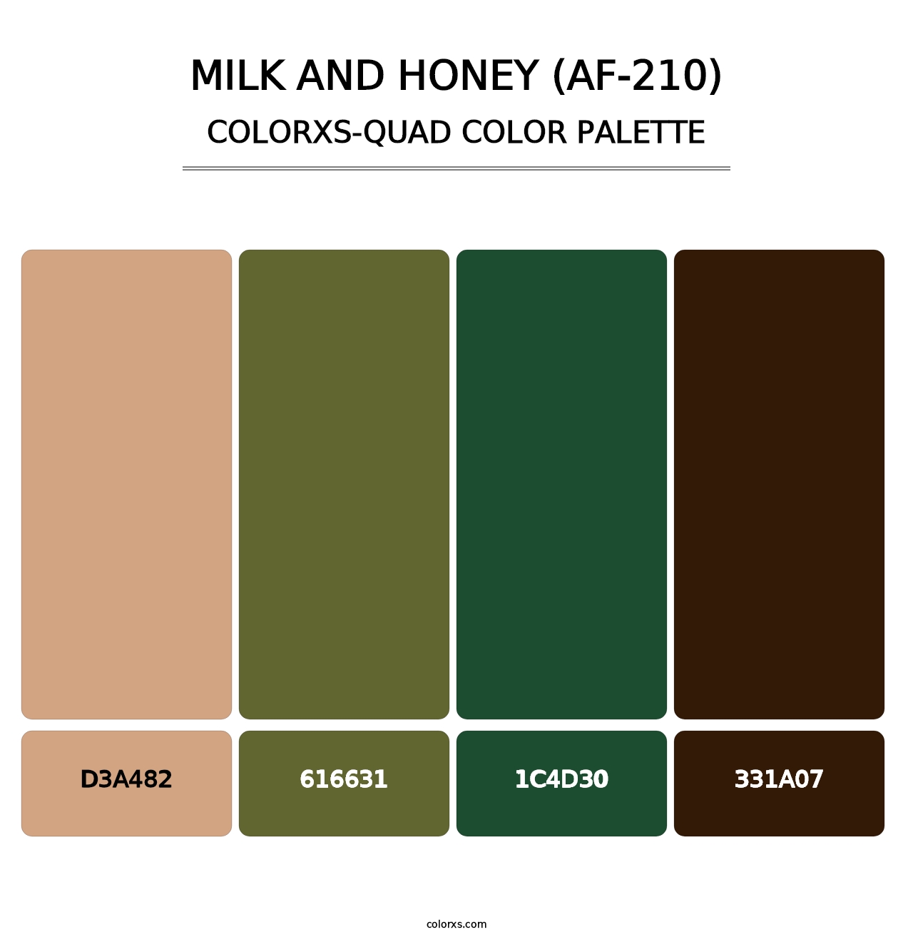 Milk and Honey (AF-210) - Colorxs Quad Palette