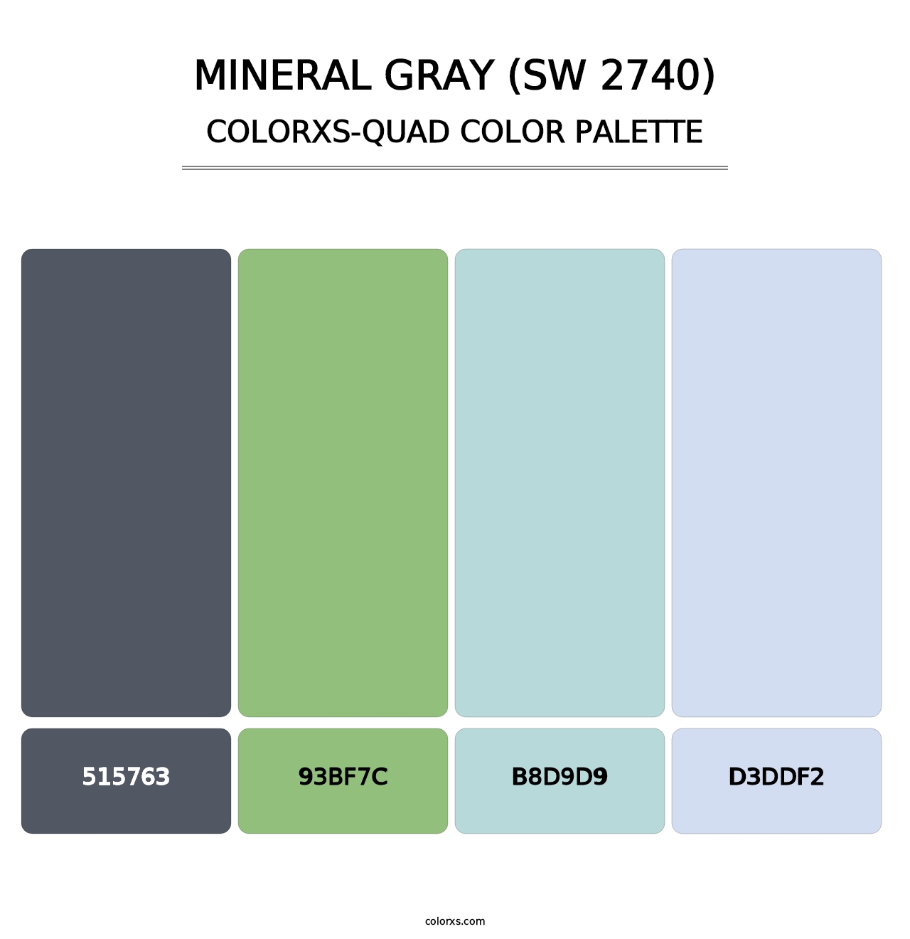 Mineral Gray (SW 2740) - Colorxs Quad Palette