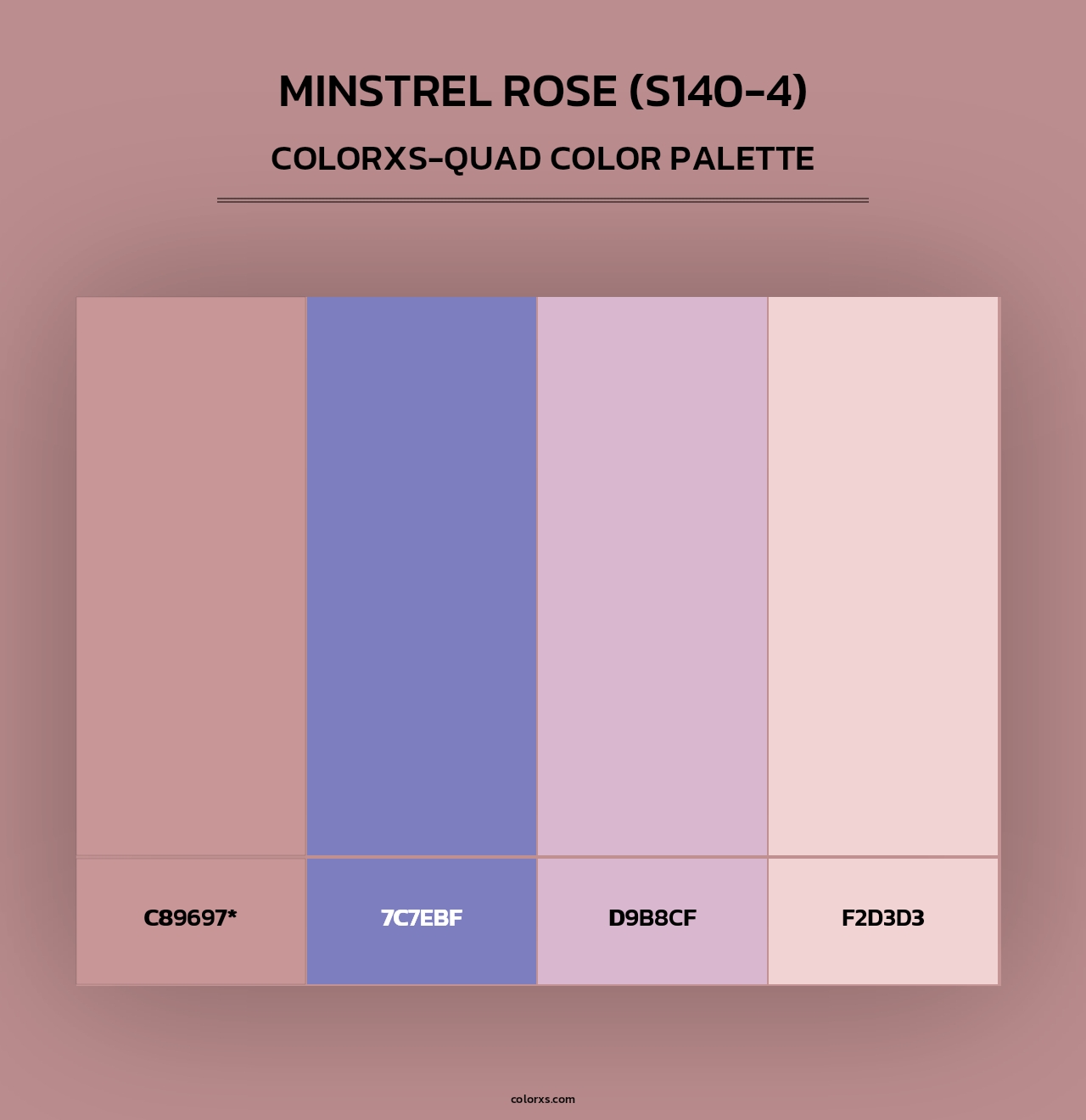 Minstrel Rose (S140-4) - Colorxs Quad Palette