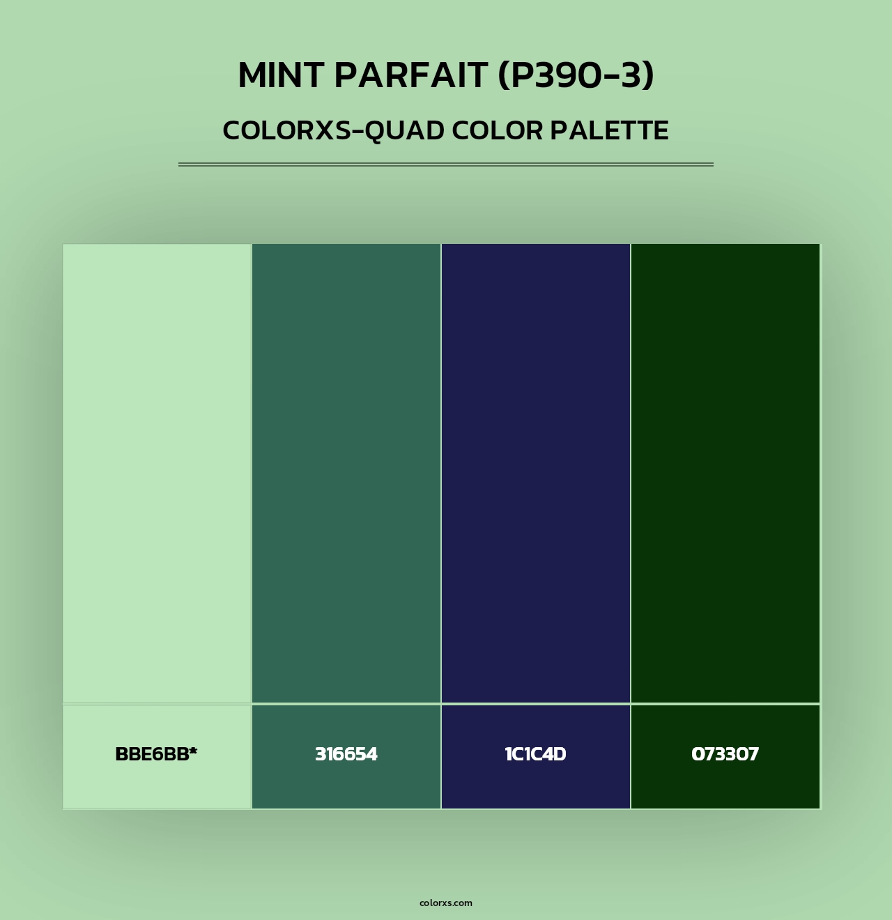 Mint Parfait (P390-3) - Colorxs Quad Palette