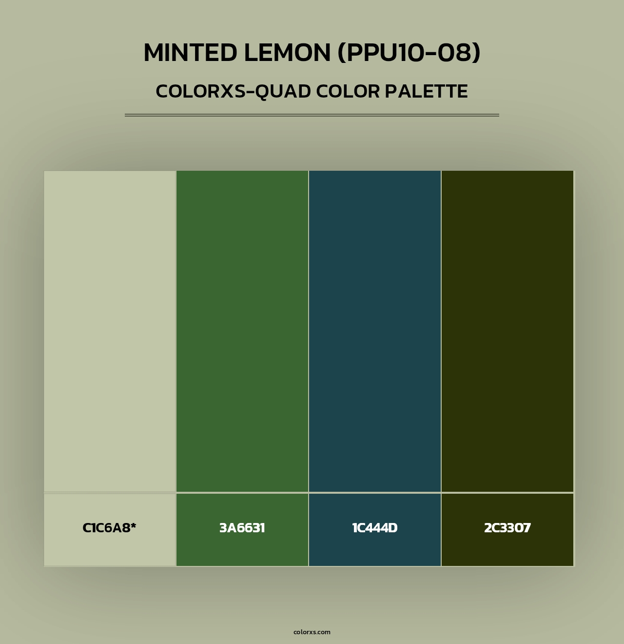 Minted Lemon (PPU10-08) - Colorxs Quad Palette
