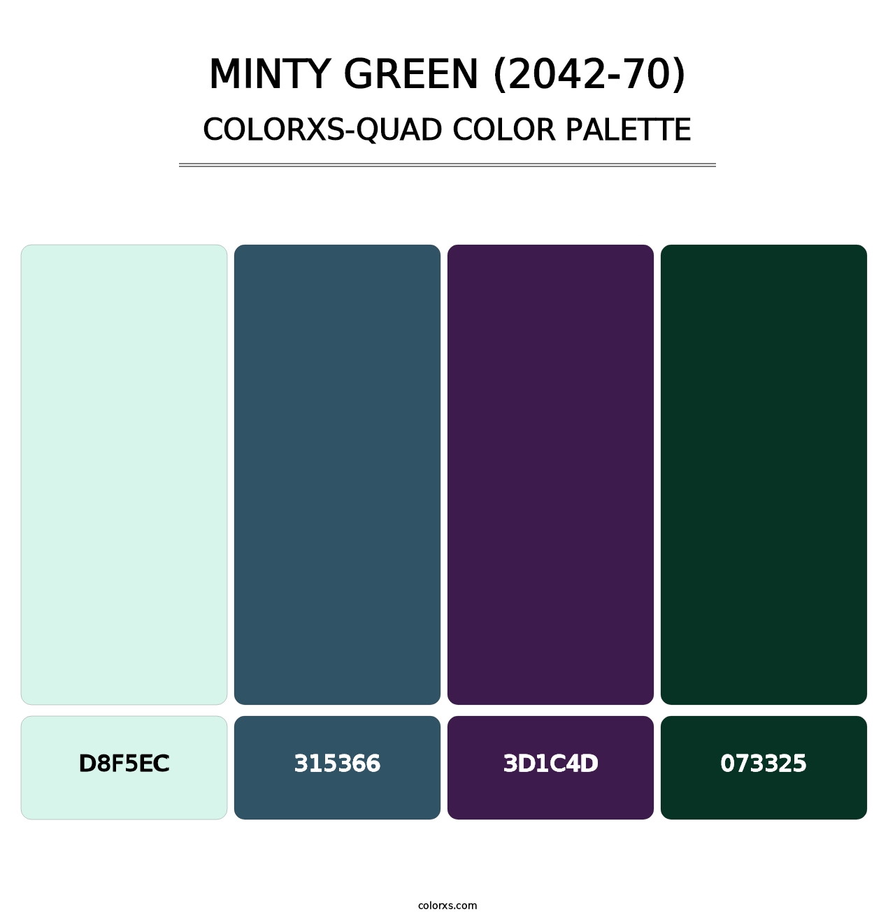 Minty Green (2042-70) - Colorxs Quad Palette