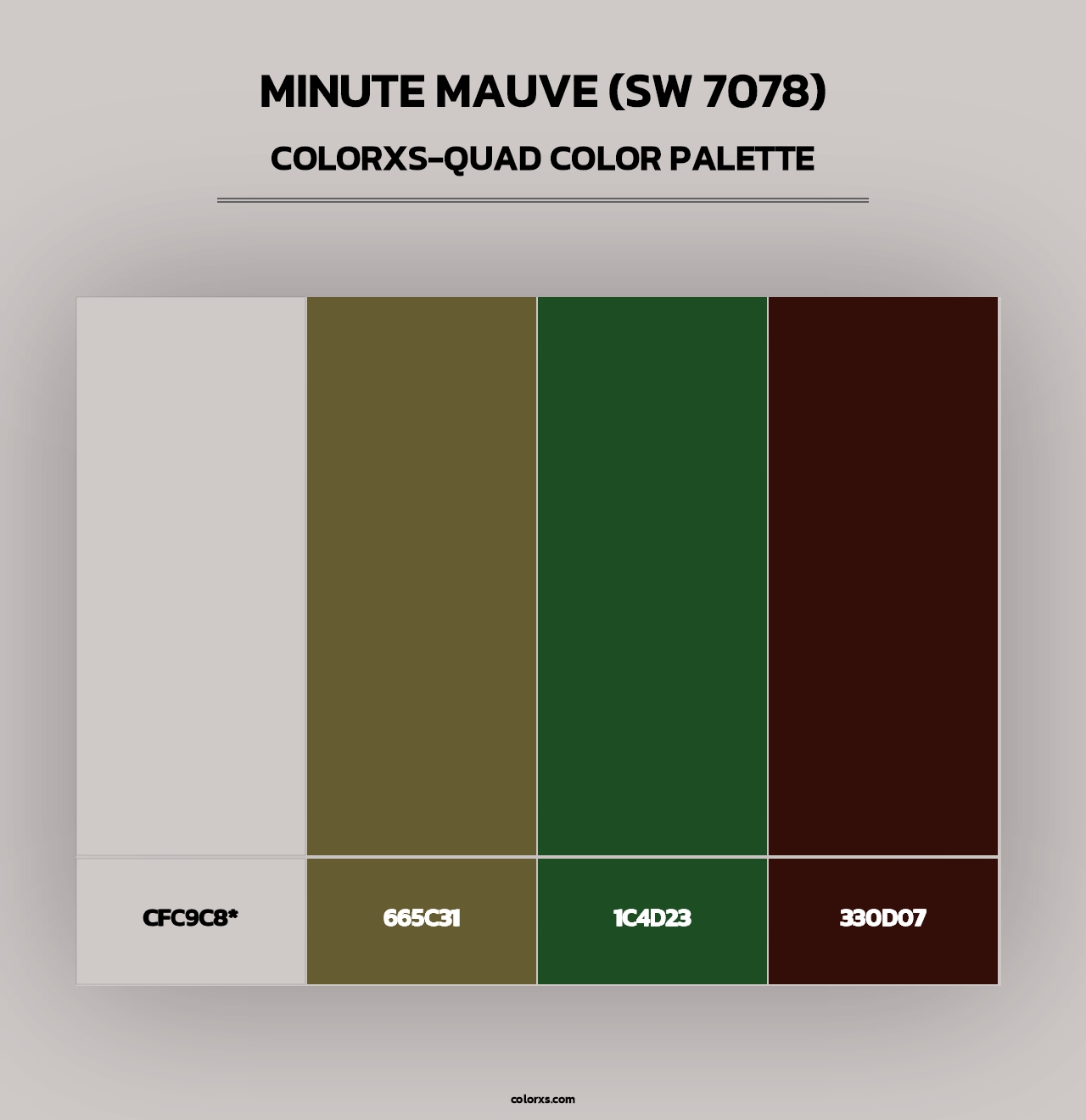 Minute Mauve (SW 7078) - Colorxs Quad Palette