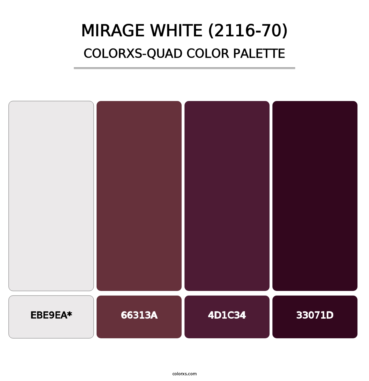 Mirage White (2116-70) - Colorxs Quad Palette