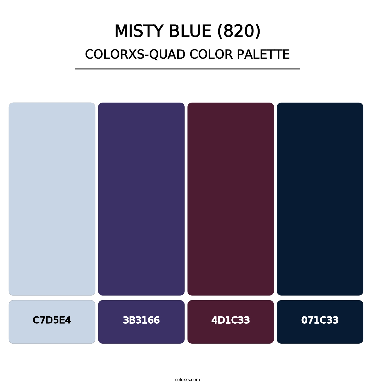 Misty Blue (820) - Colorxs Quad Palette