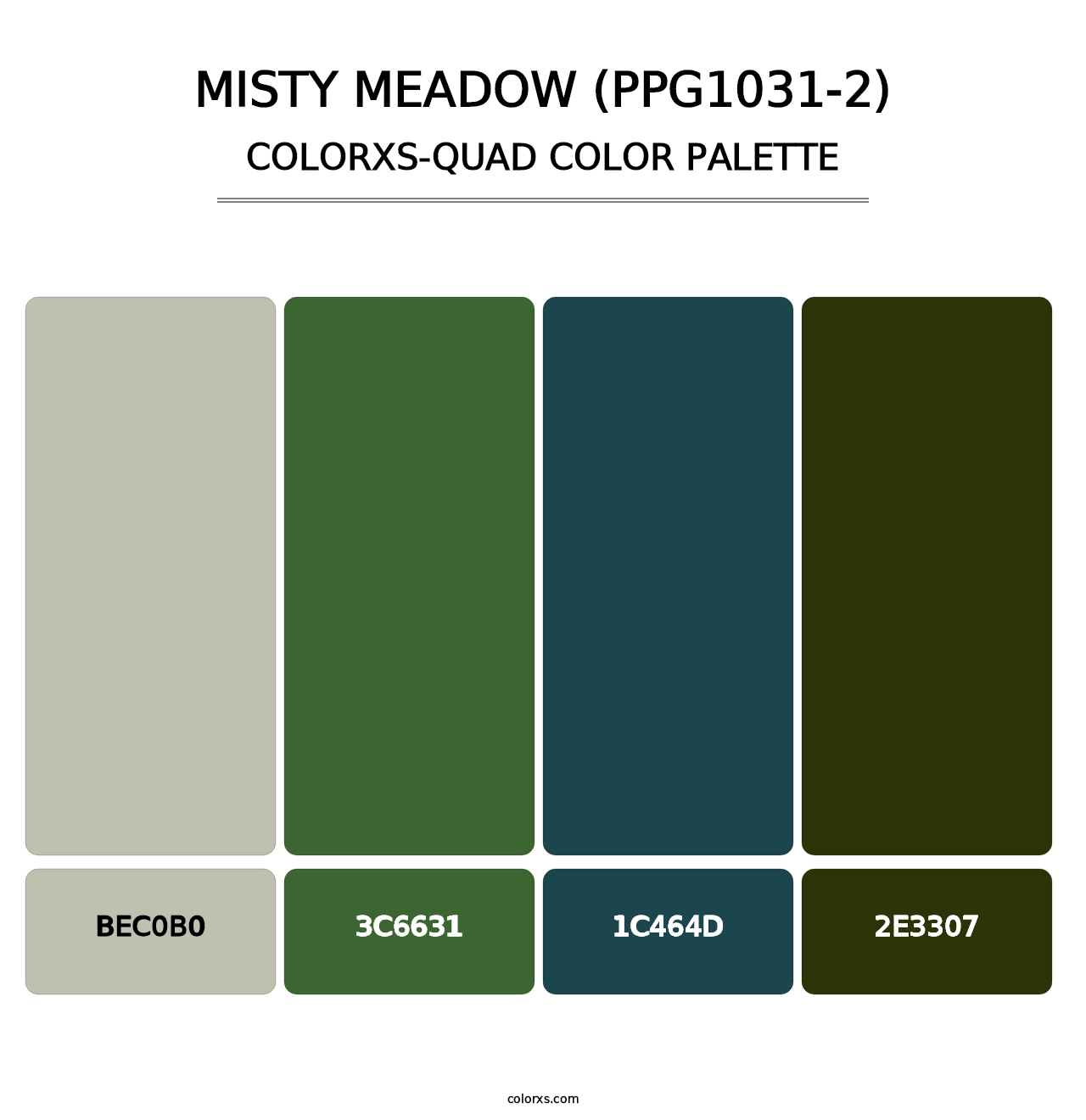 Misty Meadow (PPG1031-2) - Colorxs Quad Palette
