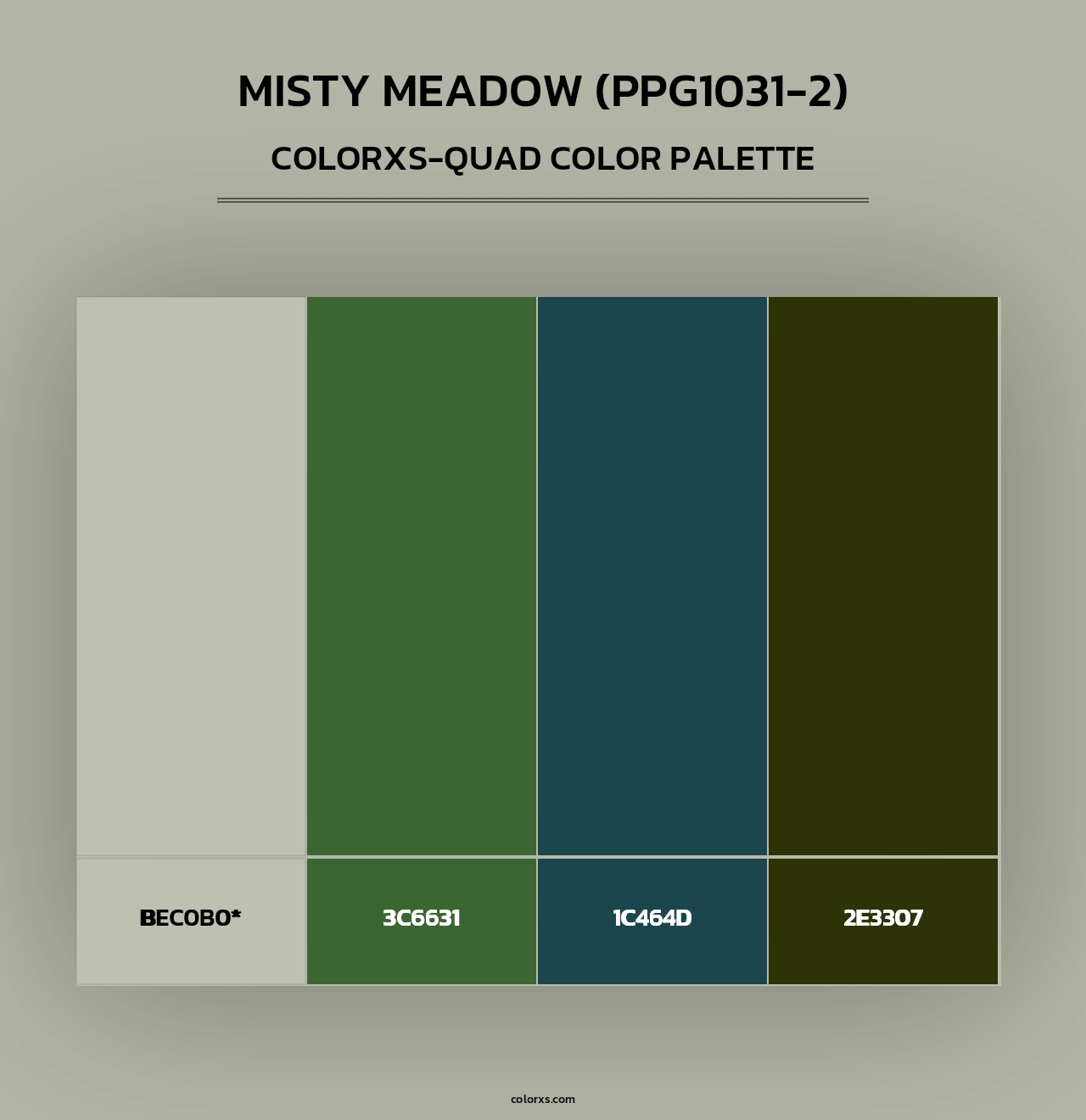 Misty Meadow (PPG1031-2) - Colorxs Quad Palette