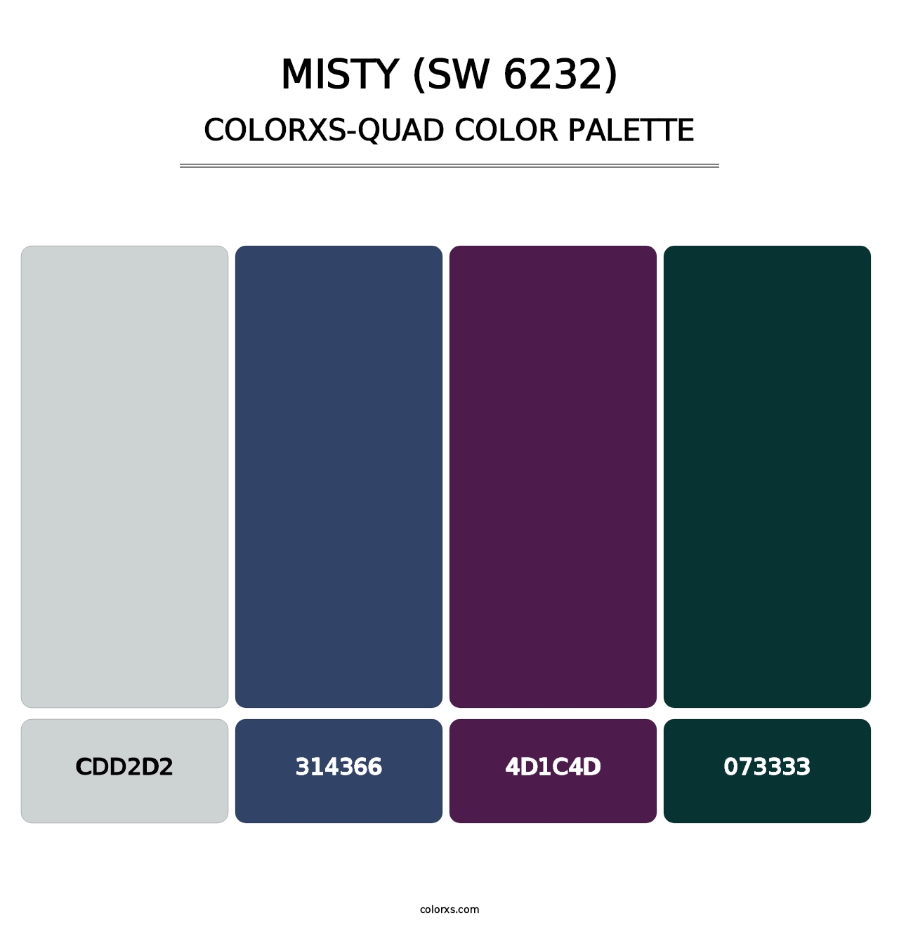 Misty (SW 6232) - Colorxs Quad Palette