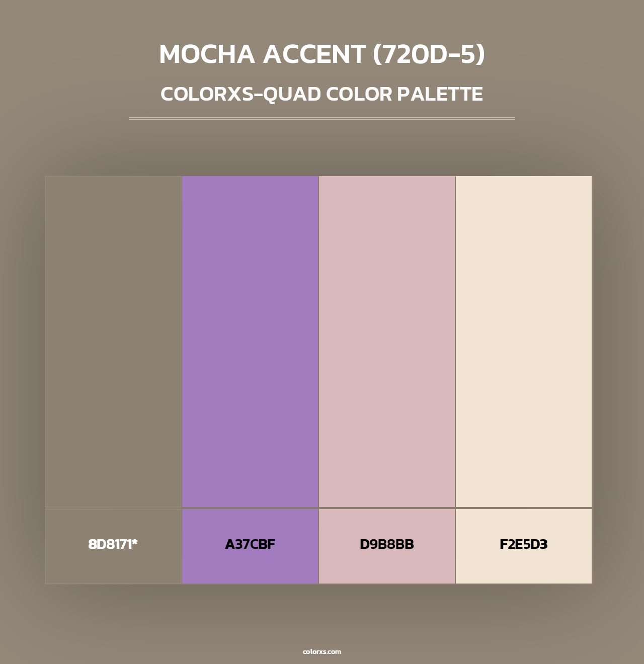 Mocha Accent (720D-5) - Colorxs Quad Palette