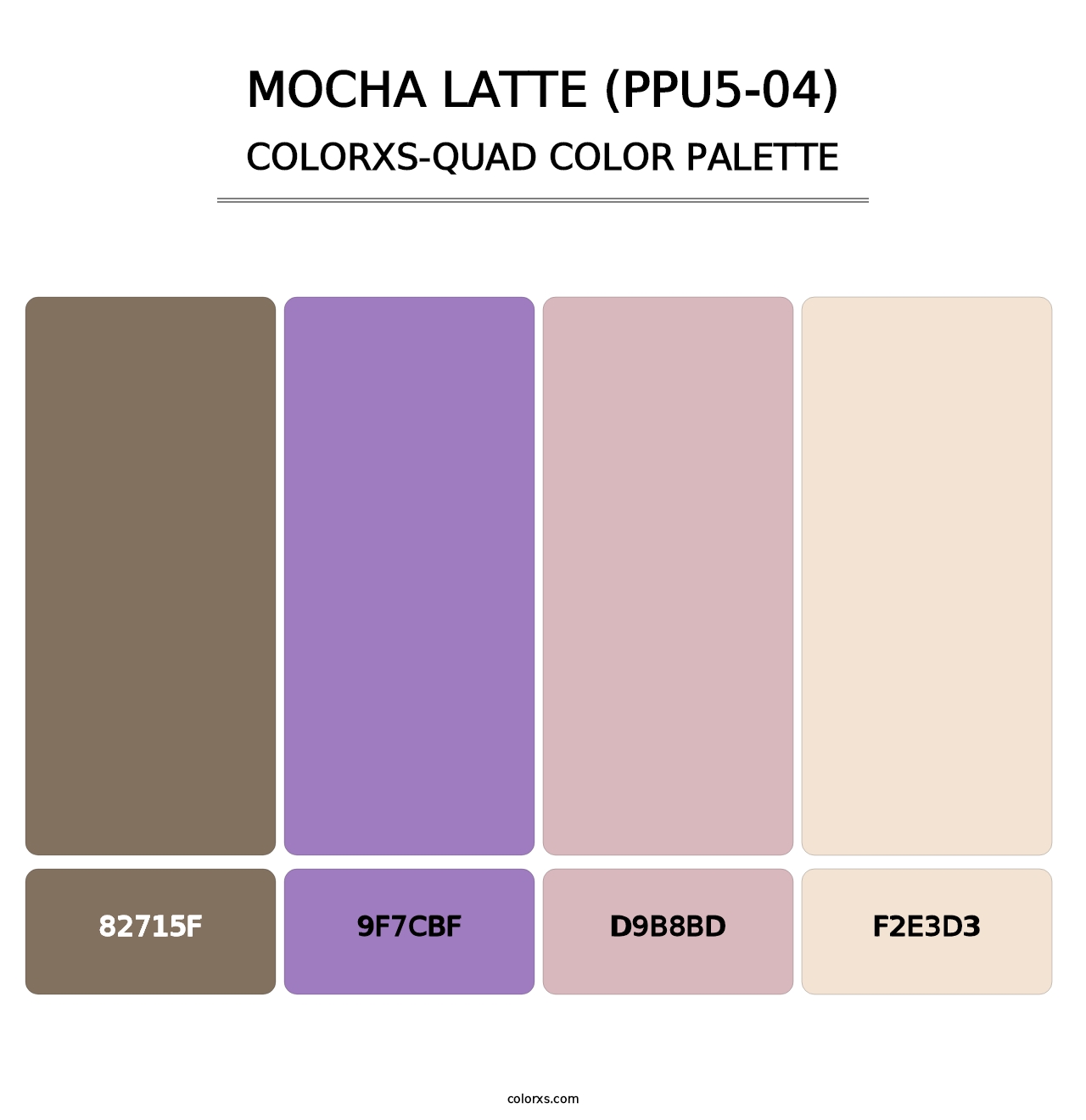 Mocha Latte (PPU5-04) - Colorxs Quad Palette