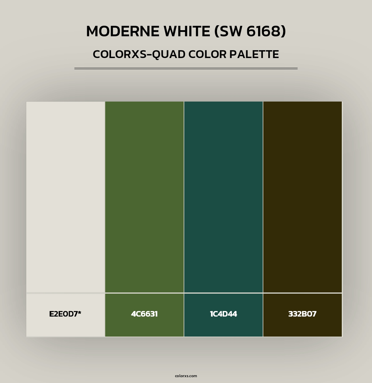 Moderne White (SW 6168) - Colorxs Quad Palette