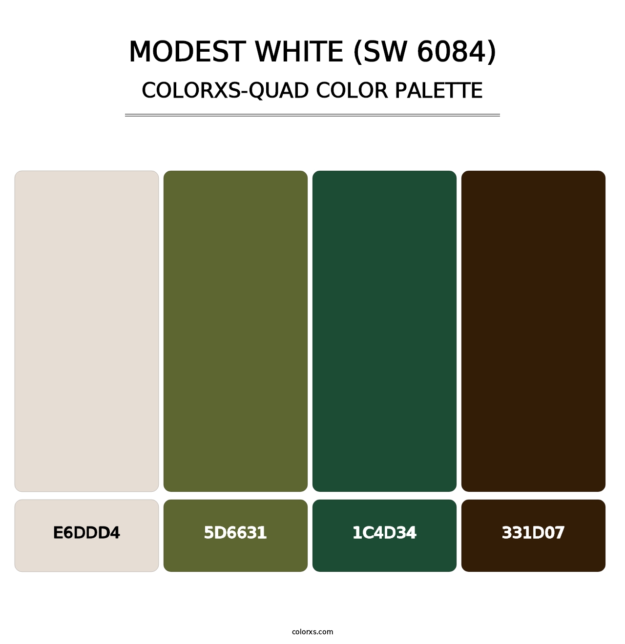 Modest White (SW 6084) - Colorxs Quad Palette