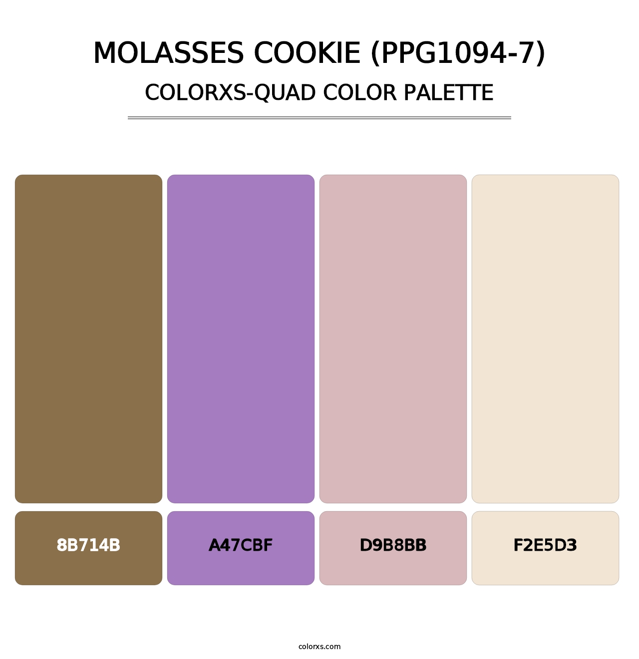Molasses Cookie (PPG1094-7) - Colorxs Quad Palette