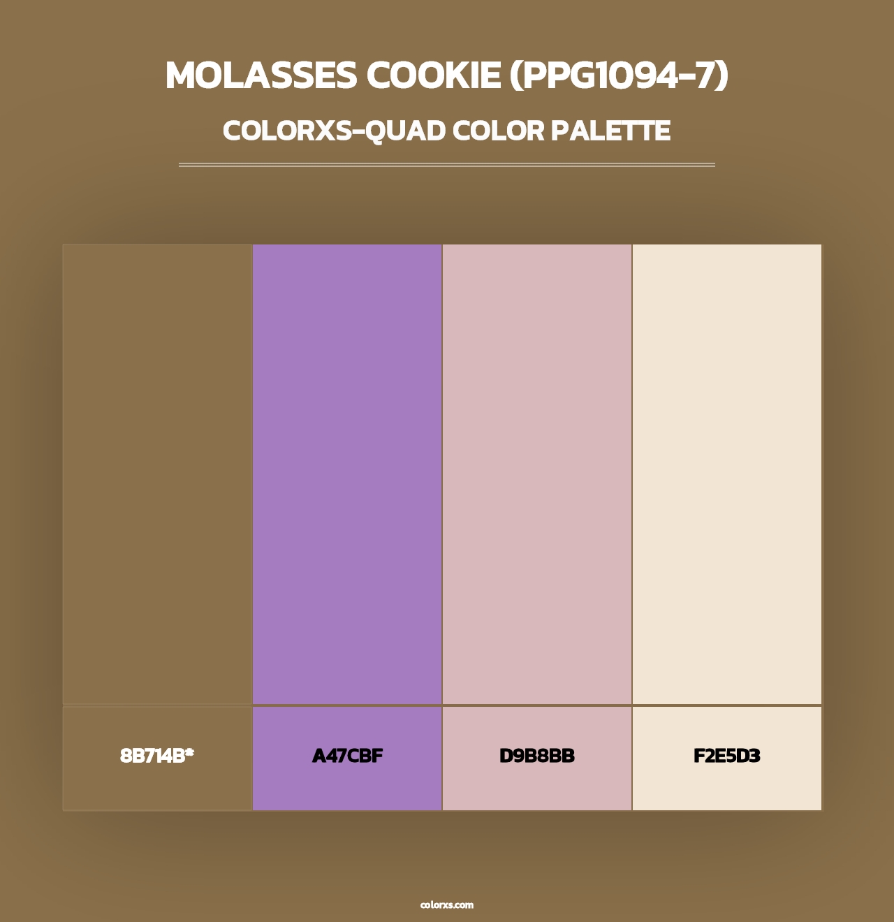 Molasses Cookie (PPG1094-7) - Colorxs Quad Palette