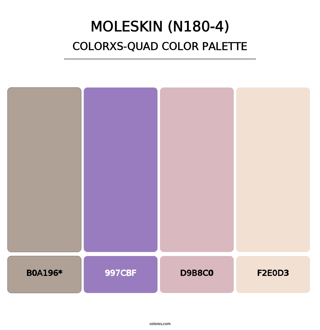 Moleskin (N180-4) - Colorxs Quad Palette