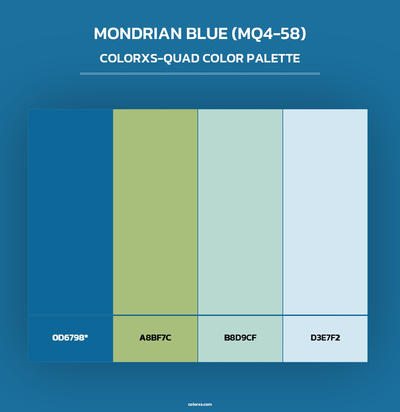 Mondrian Blue (MQ4-58) - Colorxs Quad Palette