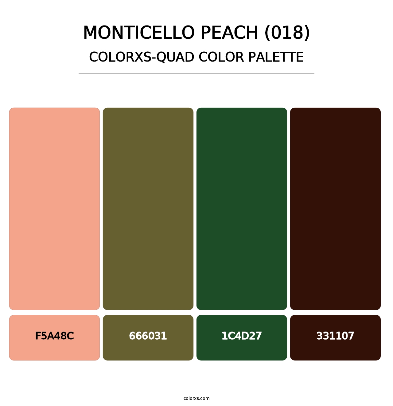 Monticello Peach (018) - Colorxs Quad Palette